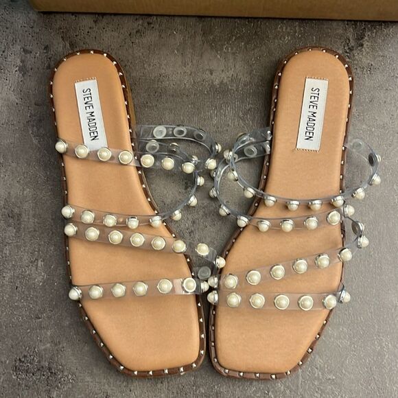 New Steve Madden Skyler flat sandals 7 - Picture 2 of 6